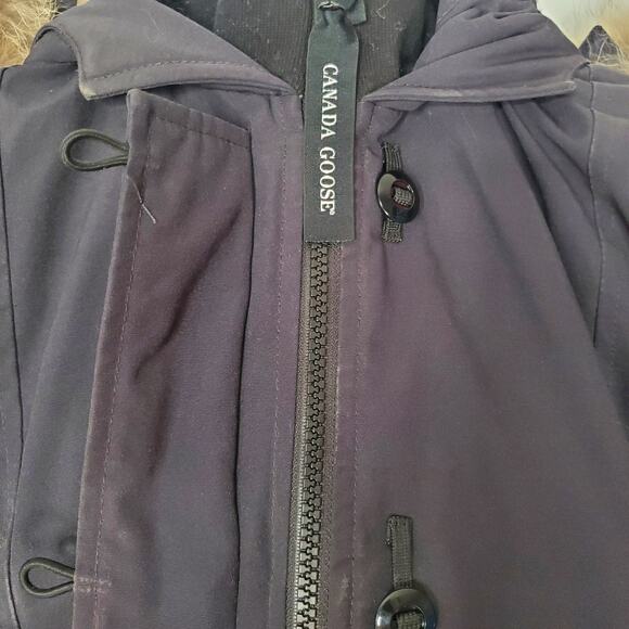 Canada Goose Kensington Parka Down Jacket Black Hooded 2506LA Size Small - Picture 4 of 15